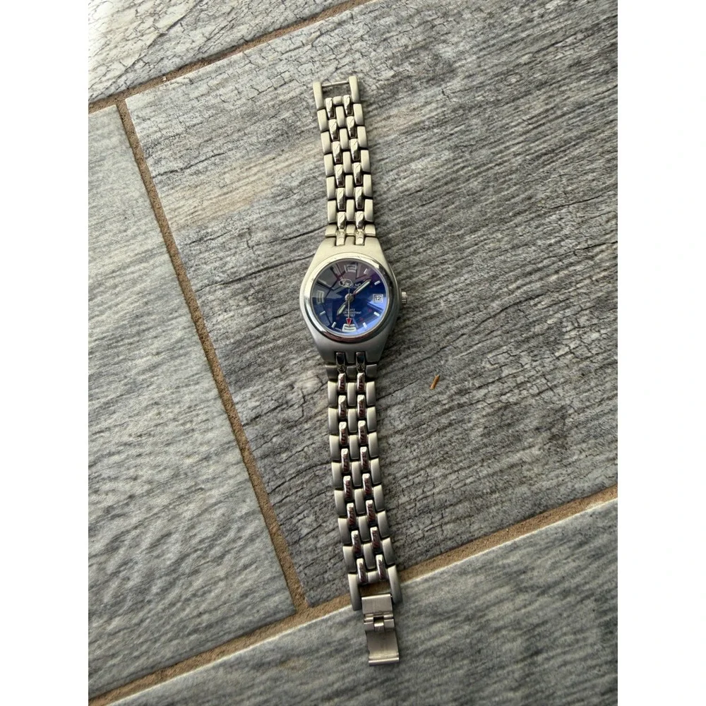 BUM Equipment Watch Blue Dial Date 377 BUE 3310‎ Y2K 80s Two Tone Vintage 90s